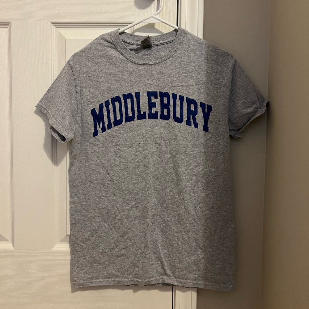 Middlebury College Short Sleeve T-Shirt Grey/Blue
